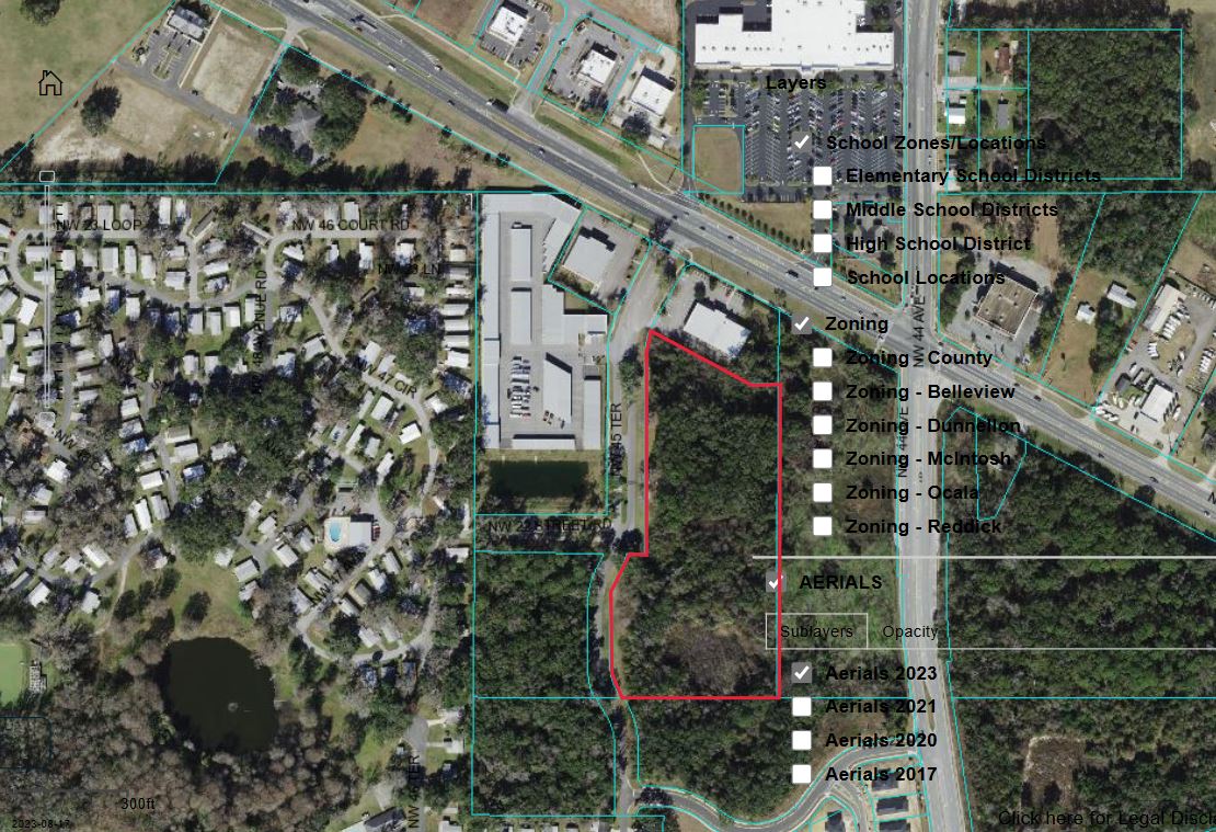 Ocala City Council (1 16 24) seeks approval of 7.8 acre land purchase for new fire station aerial photo of site