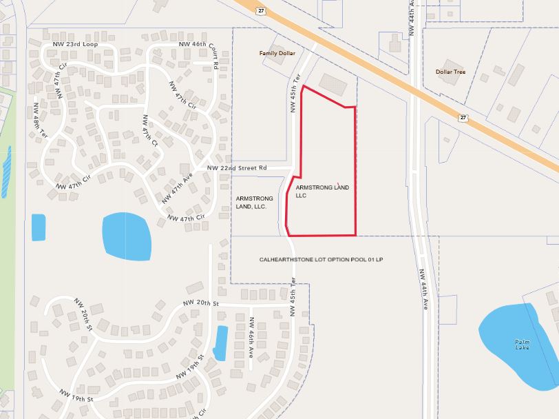 Ocala City Council (1 16 24) seeks approval of 7.8 acre land purchase for new fire station map of site