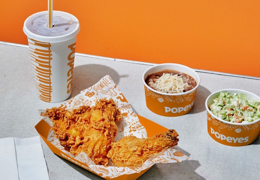 Popeyes offers combo meals with several sides to choose from