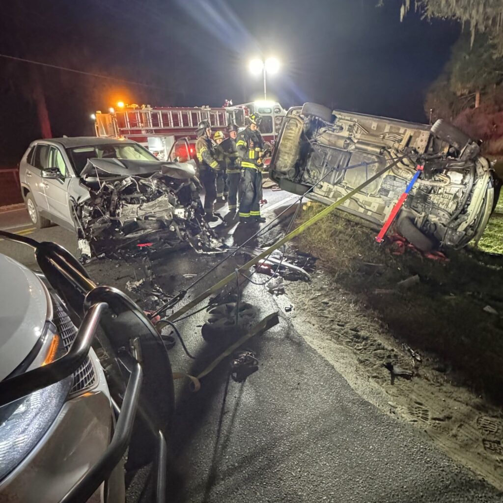 Two vehicle crash sends two to hospital on January 2, 2024 (photo MCFR) both vehicles (2)