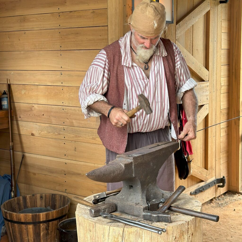 Blacksmith demonstrating abilities (Photo by Ocala Recreation and Parks Department)