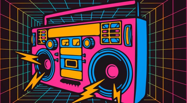 Boombox (illustrated stock image)