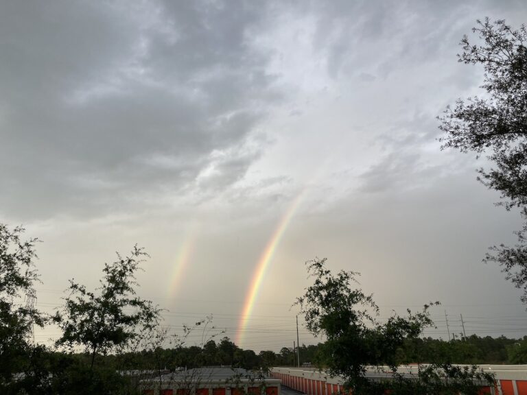 Double rainbow appearing over Silver Springs Shores