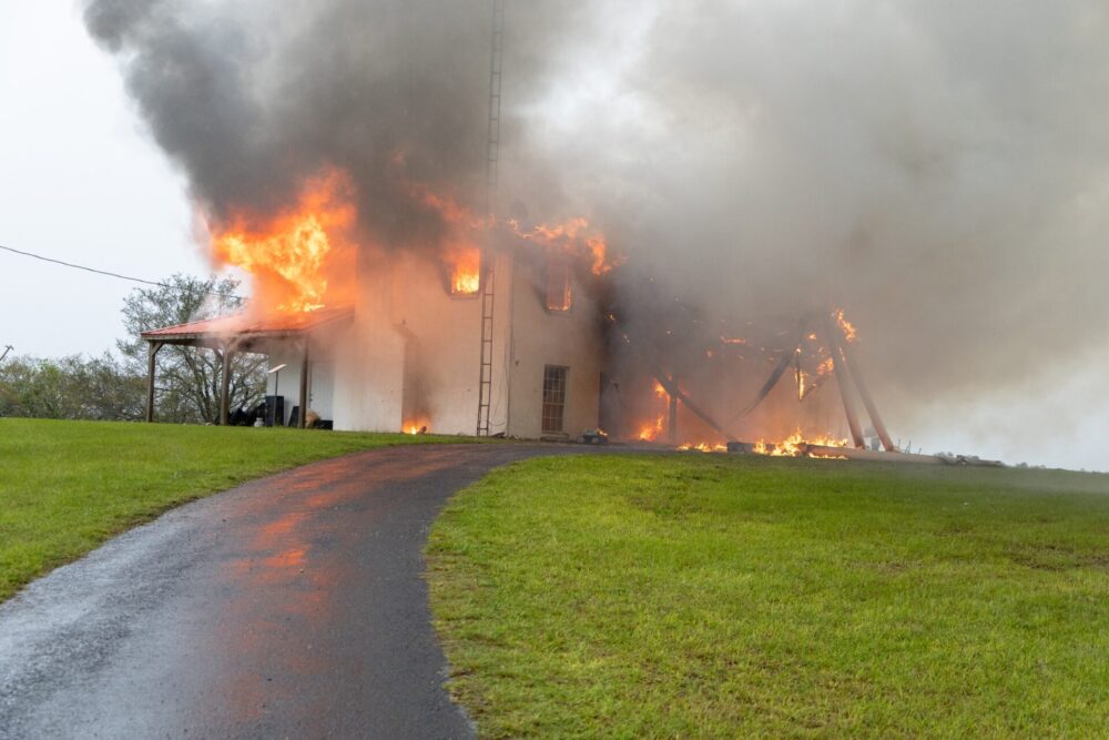 Dunnellon house fire caused by lightning strike (3 27 24) photo by MCFR 1 Dunnellon house fire caused by lightning strike (3 27 24) photo by MCFR 1