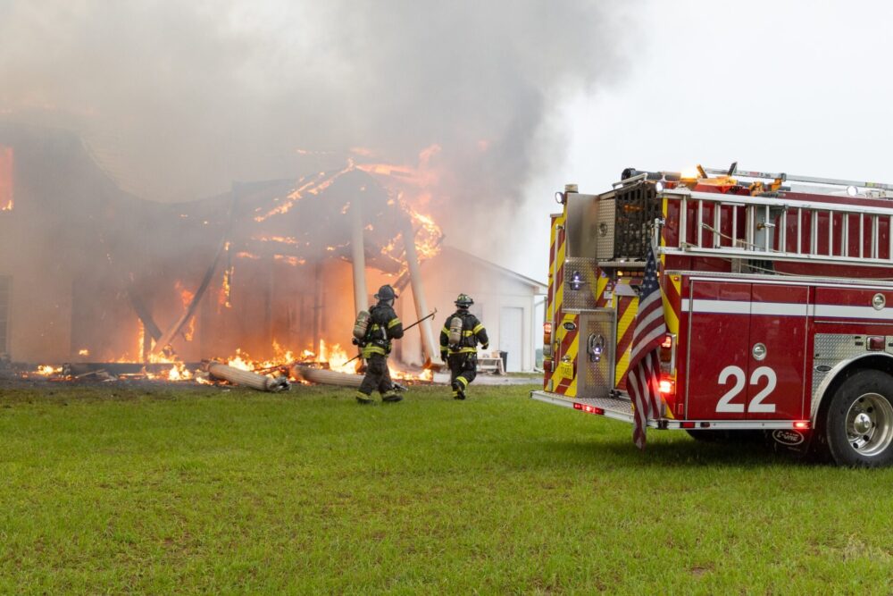 Dunnellon house fire caused by lightning strike (3 27 24) photo by MCFR 2