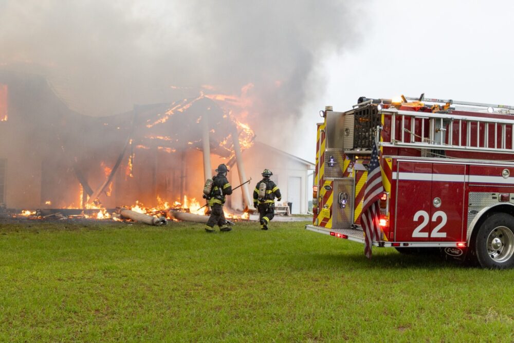 Dunnellon house fire caused by lightning strike (3 27 24) photo by MCFR 2 Dunnellon house fire caused by lightning strike (3 27 24) photo by MCFR 2