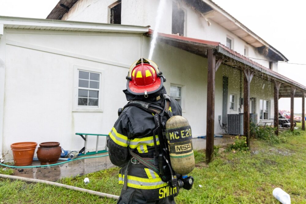 Dunnellon house fire caused by lightning strike (3 27 24) photo by MCFR 9 Dunnellon house fire caused by lightning strike (3 27 24) photo by MCFR 9