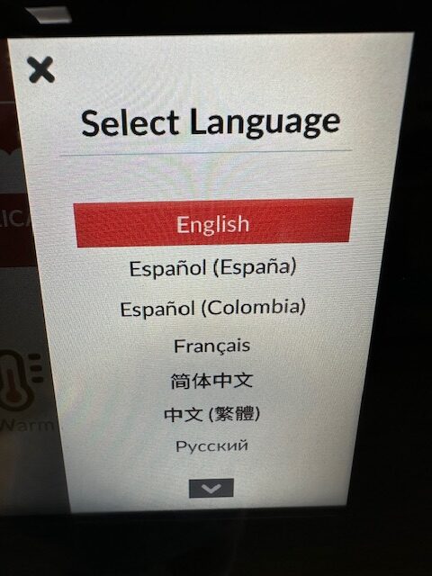Excel Laundry Language Selection