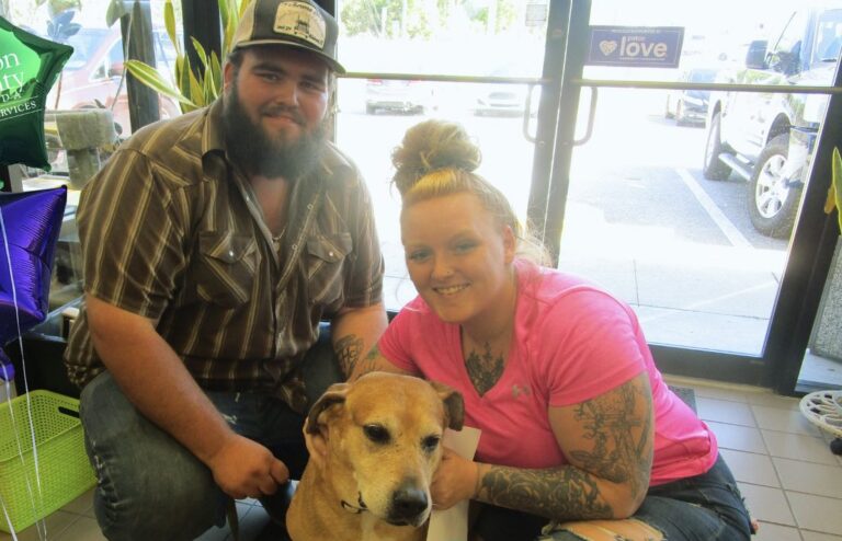Family reunited with their dog, Rowdie