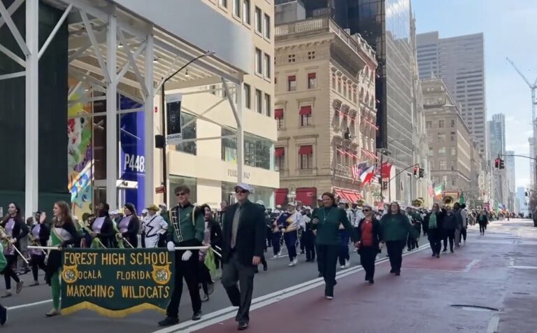 Forest High School at this year's NYC St. Patrick's Day Parade