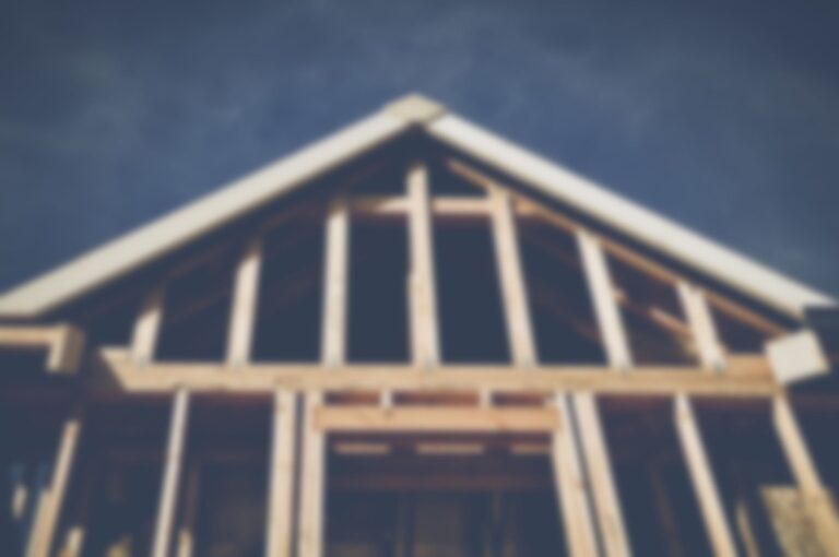 Blurred Home Under Construction with Instagram Style Filter