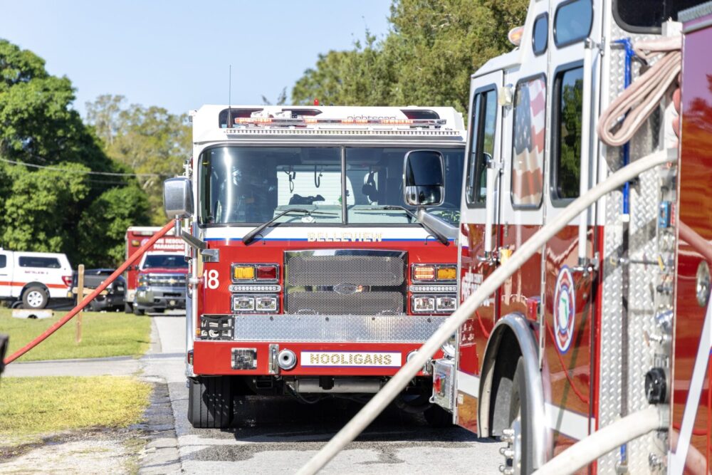 House fire in Belleview on March 12, 2024 multiple MCFR units at scene (photo MCFR)