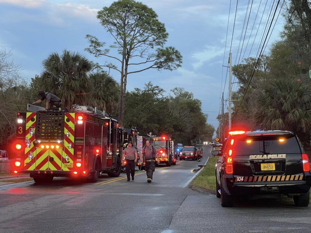 Ocala Fire Rescue, and OPD officers, at scene of house fire on March 2, 2024 1