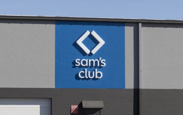 Lafayette Circa November 2022: Sam's Club Warehouse. Sam's Club is a chain of membership only stores owned by Walmart.