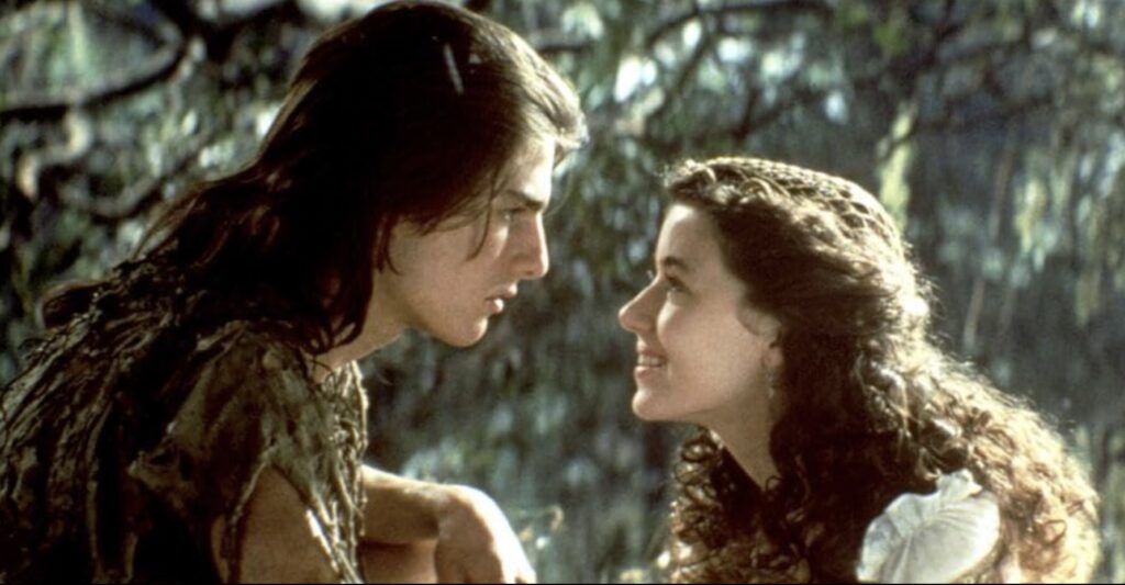 Tom Cruise (left) and Mia Sara (right) in Legend