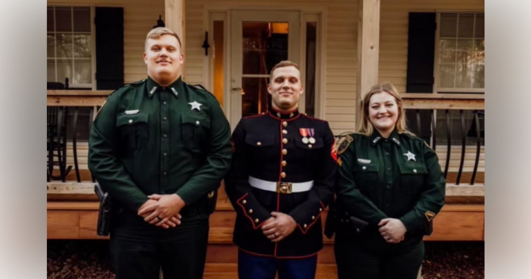 Two Marion sheriffs employees surprise deployed sibling with care package