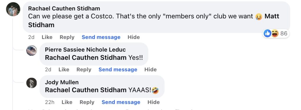 A Facebook user posted this popular comment about Costco on one of our story's on Saturday, April 20. (Photo: Facebook)