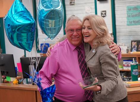 Edward Lanza and Marion County Schools Superintendent Dr. Diane Gullett