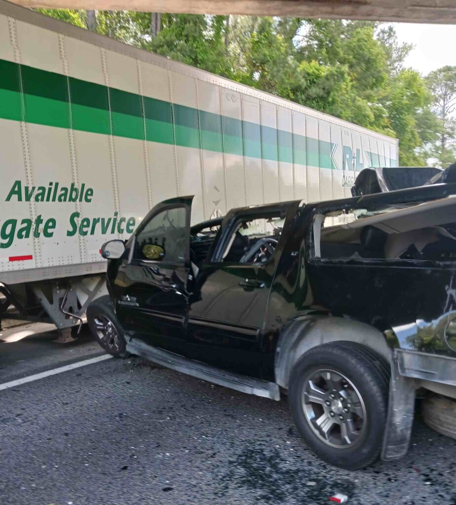 SUV that crashed into semi truck
