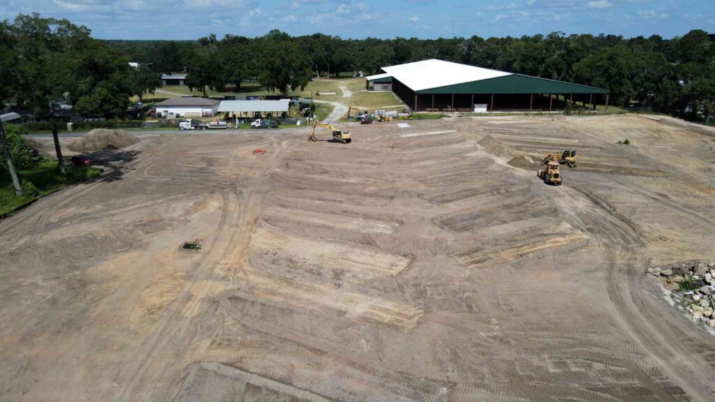 The RV campground has been under construction for several months (Photo: Southeastern Livestock Pavilion RV Campground - August 2023)