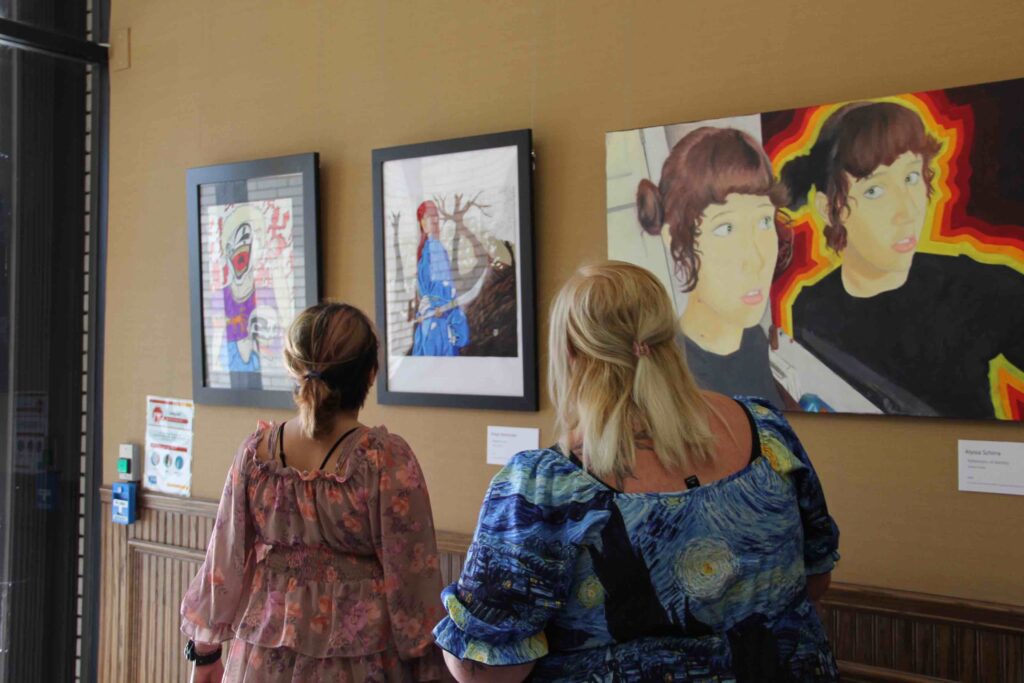Visitors at new exhibit at Ocala City Hall
