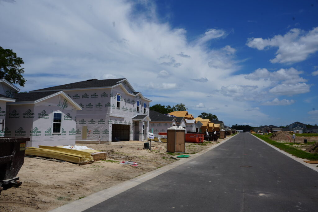 Homes under construction at Millwood Estates 1