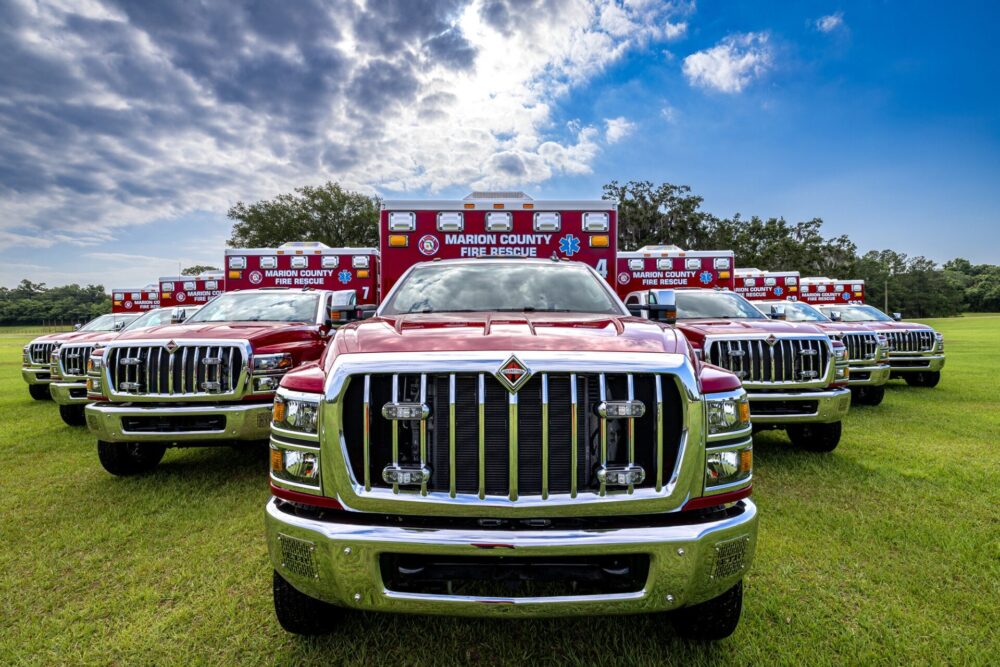 MCFR recently received seven new ambulances. (Photo: Marion County Fire Rescue)