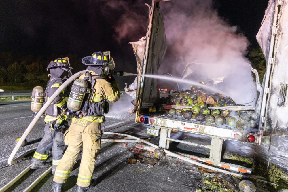 The watermelons were destroyed in the fire. (Photo: Marion County Fire Rescue)