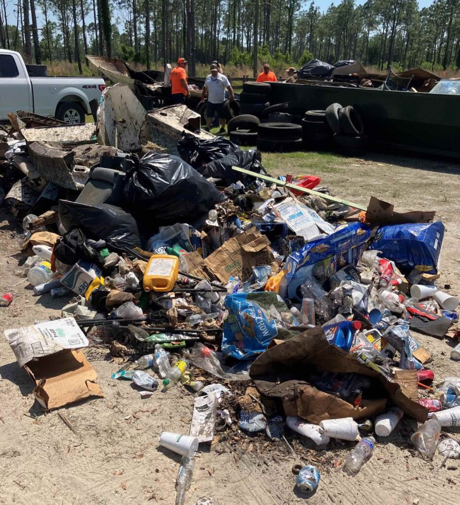Trash collected from Ocala National Forest