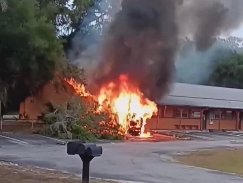 Car bursts into flames after accident on SR 40