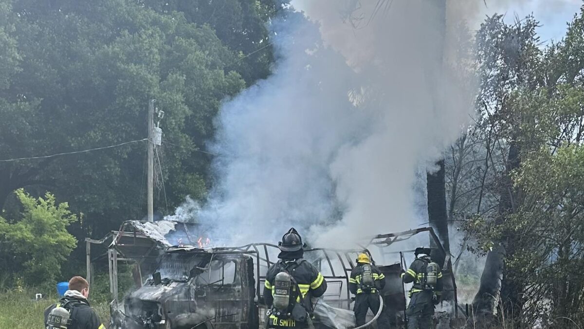 RV fire in Marion County on June 16, 2024. Photo by Marion County Fire Rescue 3 RV fire in Marion County on June 16, 2024. Photo by Marion County Fire Rescue 3
