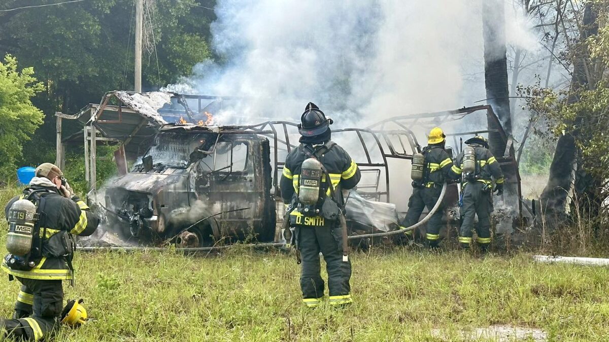 RV fire in Marion County on June 16, 2024. Photo by Marion County Fire Rescue 4 RV fire in Marion County on June 16, 2024. Photo by Marion County Fire Rescue 4