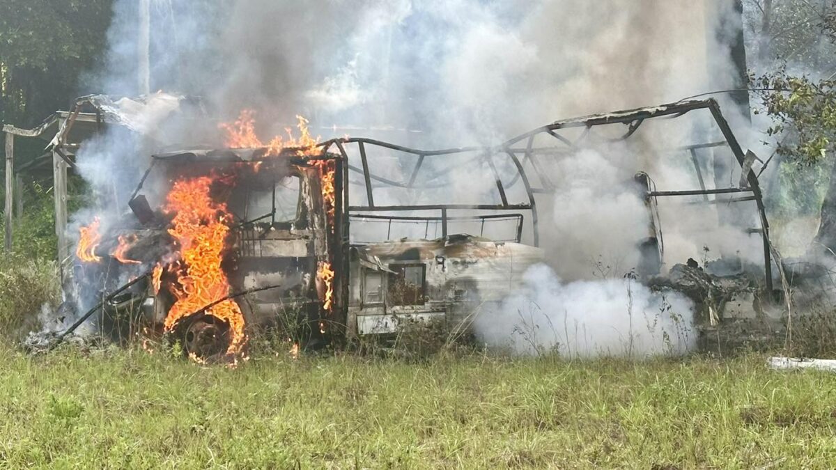 RV fire in Marion County on June 16, 2024. Photo by Marion County Fire Rescue RV fire in Marion County on June 16, 2024. Photo by Marion County Fire Rescue