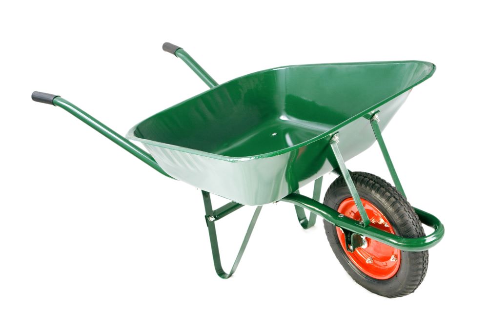 Wheelbarrow stock image