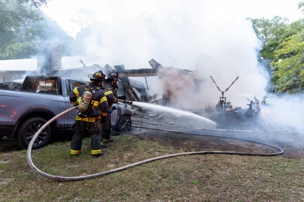 House fire in north Ocala on July 4, 2024 photo by MCFR 3