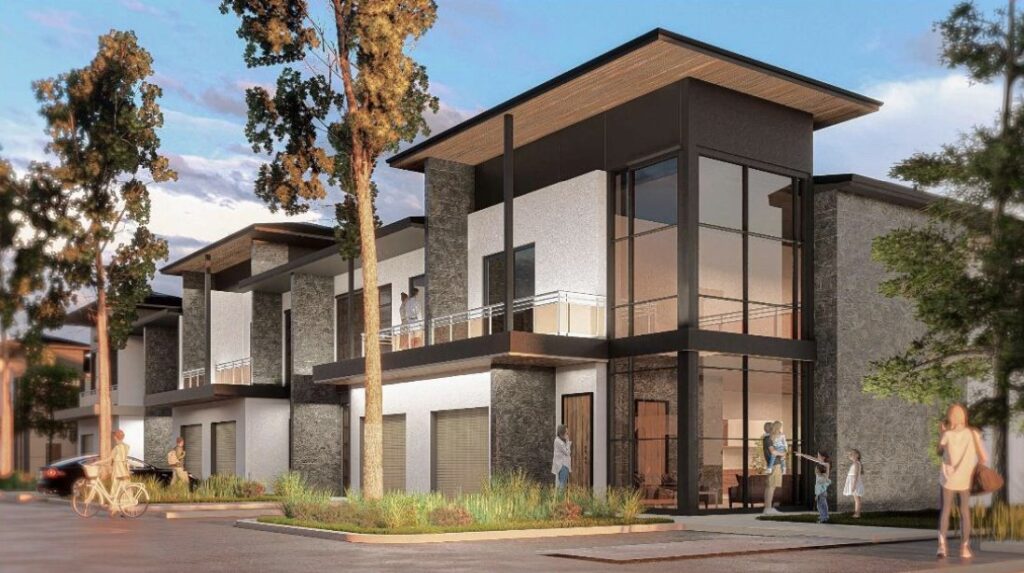 A rendering shows the townhomes at the Residences at Grand Oaks development. (Photo: Kimley-Horn and Associates, Inc.)