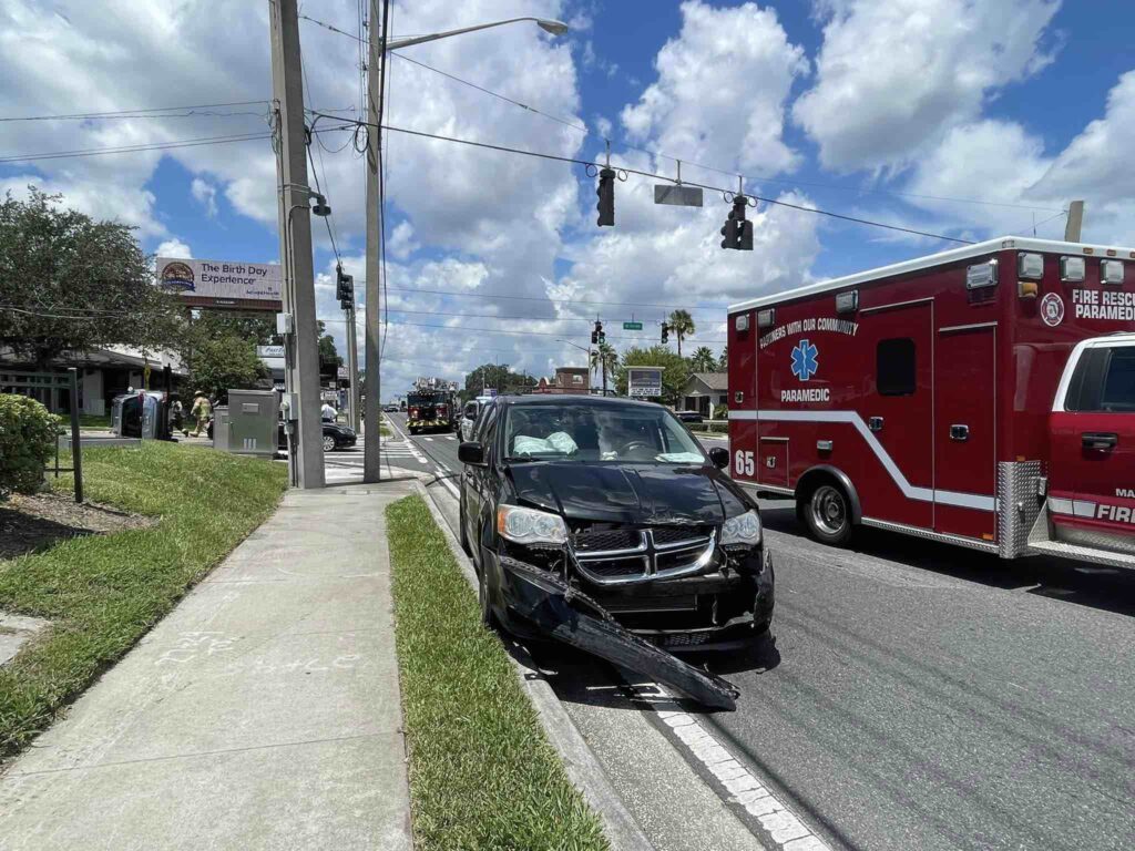 Damaged van on East Silver Springs Boulevard on August 12