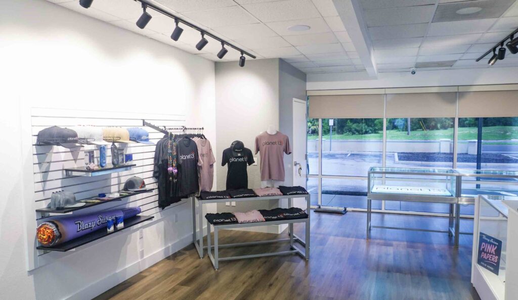 Planet 13 offers a variety of medical marijuana products and merchandise.