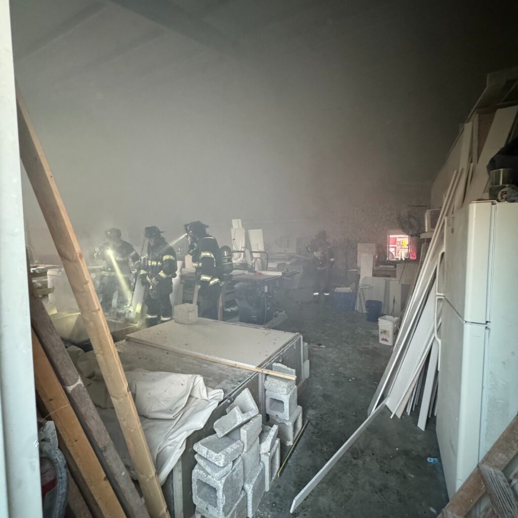 Commercial fire in Belleview on September 7, 2024 MCFR crews inside the building 2 It took MCFR crews less than five minutes to fully extinguish the fire inside the commercial building. (Photo: Marion County Fire Rescue)