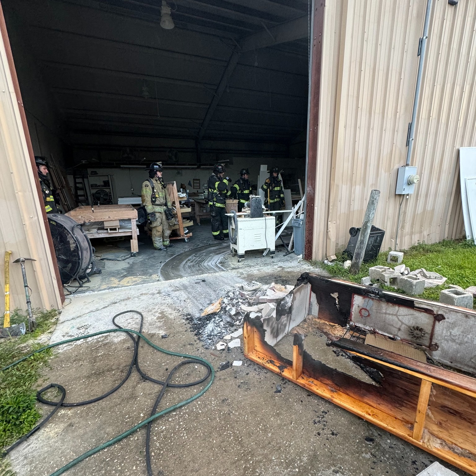 Commercial fire in Belleview on September 7, 2024 the fire was extinguished within 4 minutes According to MCFR, the cause of the commercial structure fire is currently unknown. (Photo: Marion County Fire Rescue)