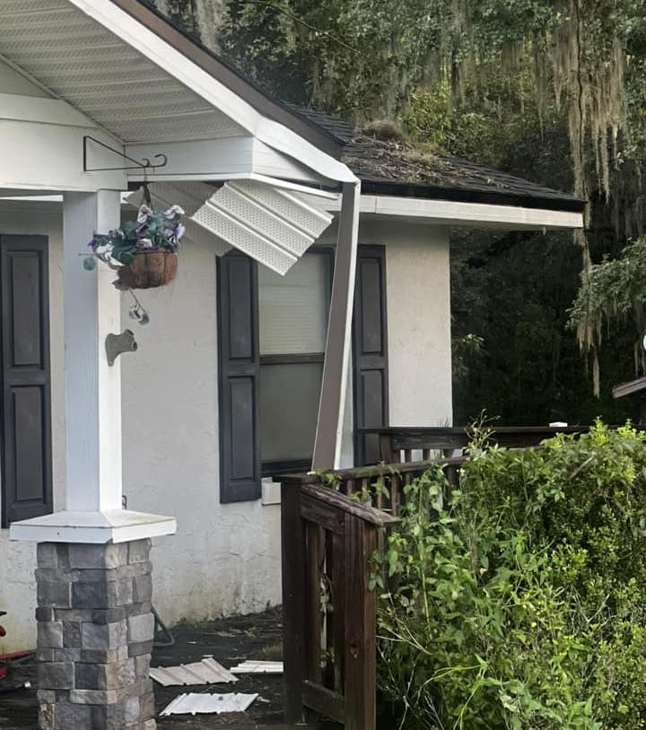 Hurricane Helene Damage to home in Shady Hill Lorrie Clark