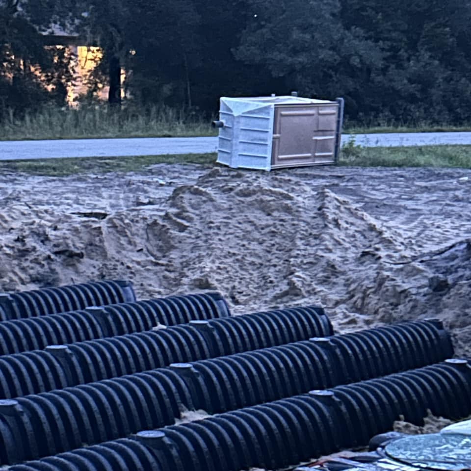 Hurricane Helene Downed port o potty Laurie Ann