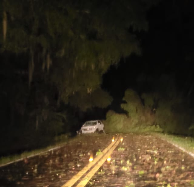 Hurricane Helene Tree downed on roadway Justin Bowen