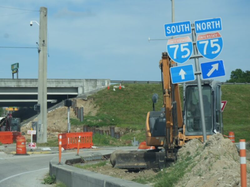 Interstate 75 (I-75) southbound and northbound