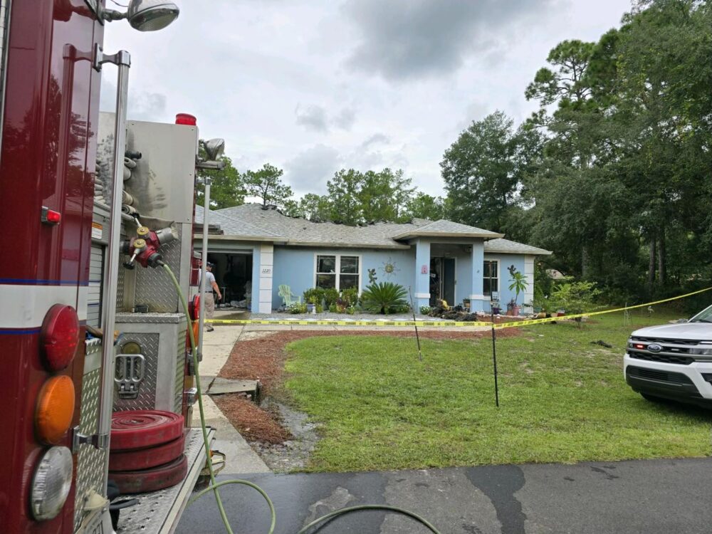 According to MCFR, the house fire was called under control at 12:51 p.m. (Photo: Marion County Fire Rescue)