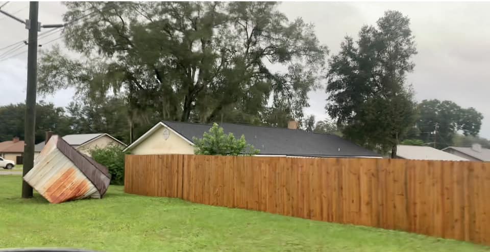 Hurricane Milton Blown over shed Bonnie Tieche