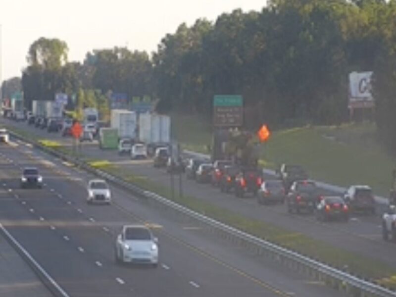 Traffic backed up at Exit 341 on Interstate 75 in Ocala.