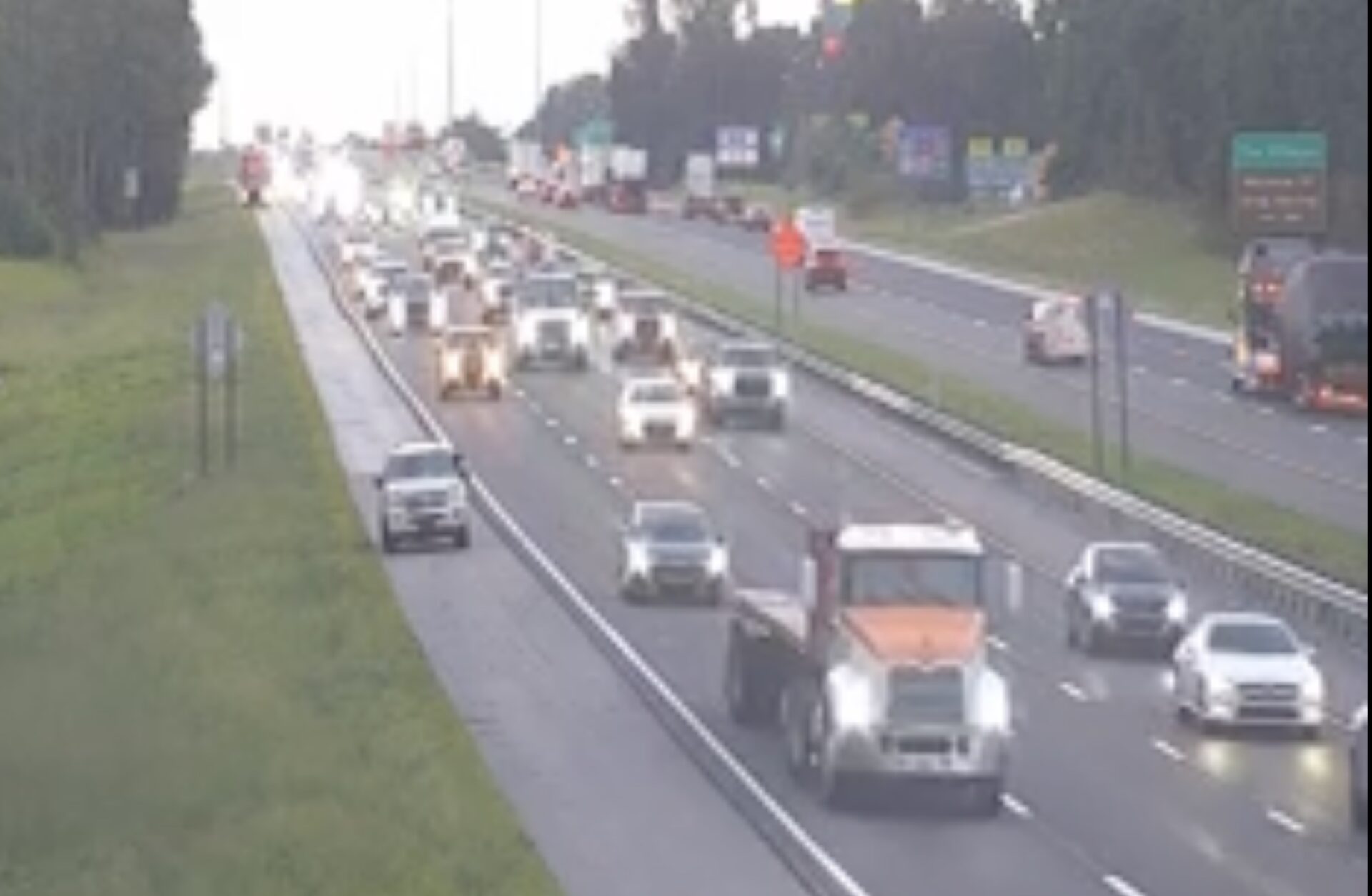 Traffic near mile marker 341 on I-75 as of 7:30 a.m. on Friday morning.