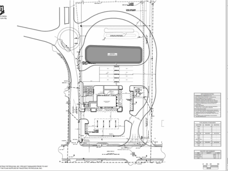 A conceptual plan of a new RaceTrac that has been approved for west Ocala.