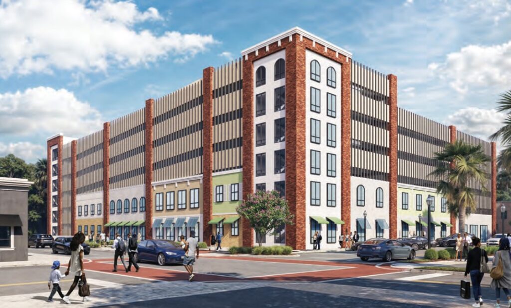 A rendering shows Ocala's second parking garage in downtown, the construction of which is estimated to cost around $18.5 million.